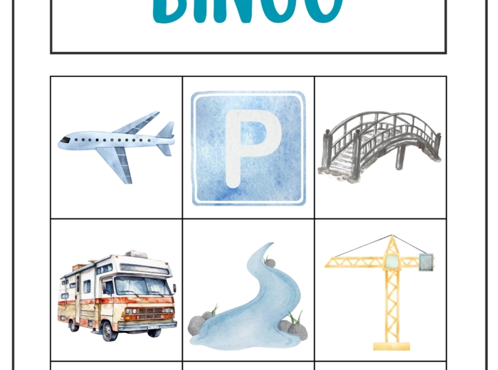 BINGO "W podróży" - PODRÓŻNE BINGO