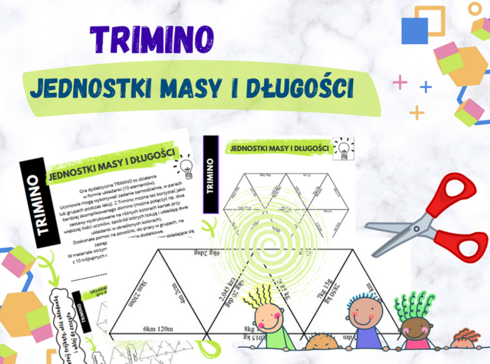 Jednostki masy i długości – układanka trimino