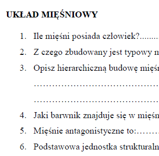 Układ mięśniowy