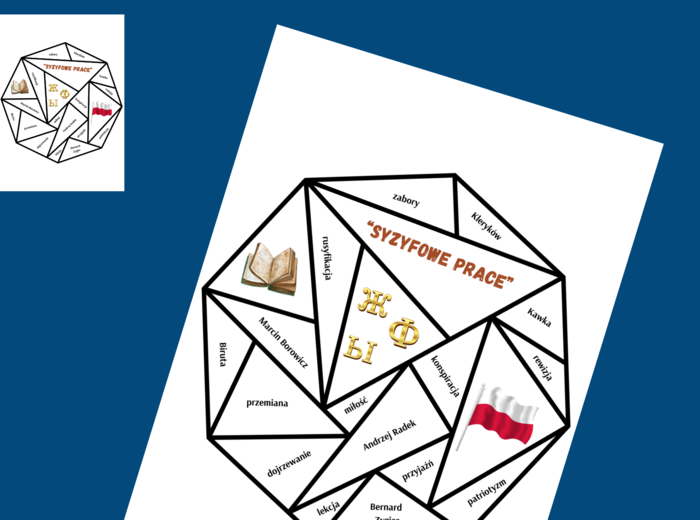 "SYZYFOWE PRACE" – układanka – puzzle – egzamin – powtórka