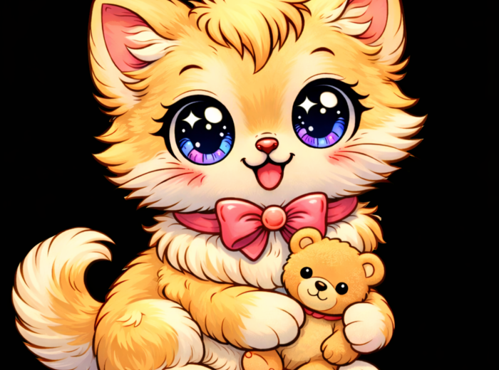 Dzień Kota, słodkie kotki kawaii do kolorowania – 6 kart A4 (PDF)