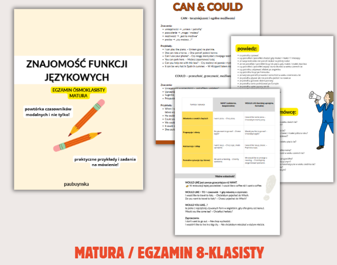POWTÓRKA CZASOWNIKI MODALNE I NIE TYLKO, EGZAMIN 8-KALASISTY, MATURA, MATURA ANGIELSKI, ENGLISH