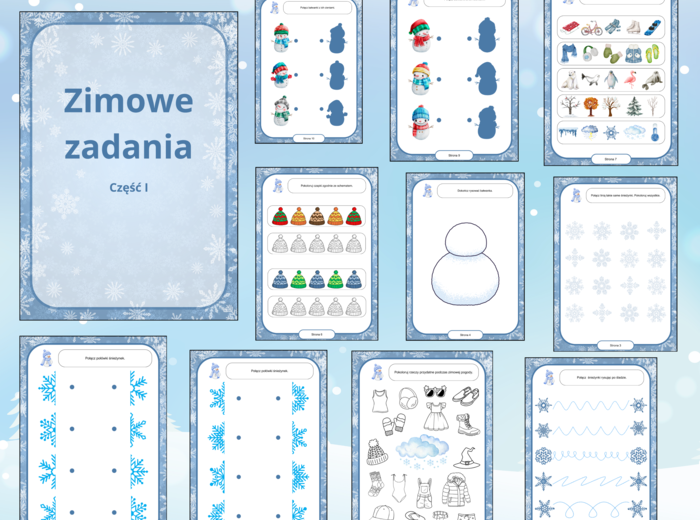 Zimowe karty pracy dla przedszkolaków