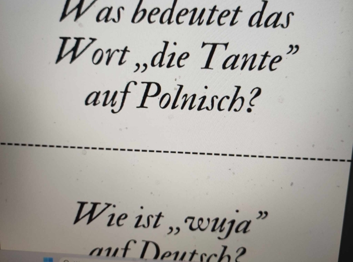 Rozgrzewka językowa, powtórzenie słownictwa, kula językowa
