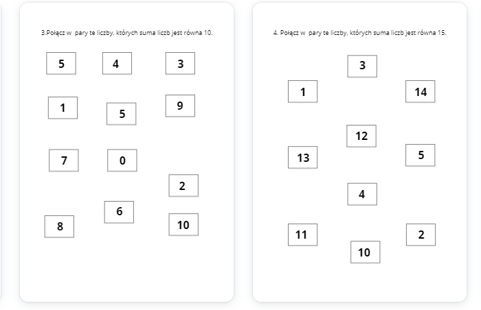 Połącz w pary sumy - dodawanie w zakresie 100/ 38 stron