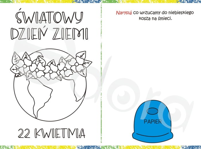 Przedszkole. Dzień ziemi, segregacja śmieci.