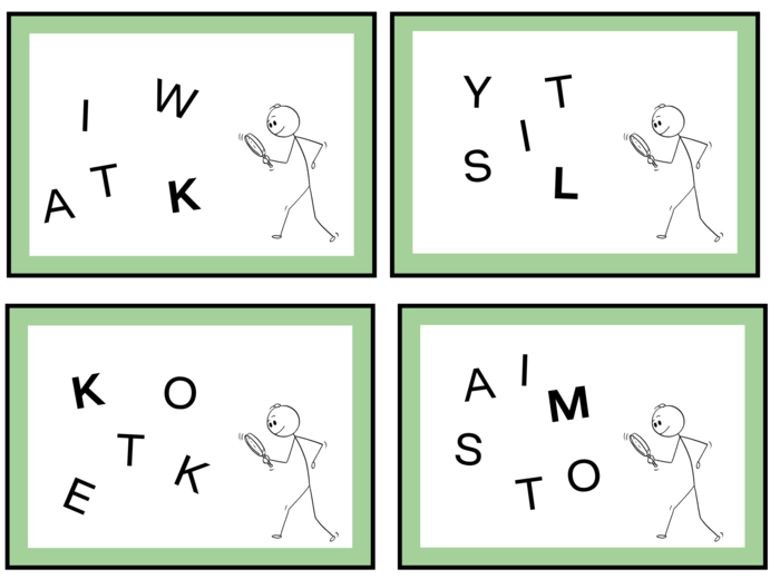 Detektyw- gra językowa (część 2), 32 karty