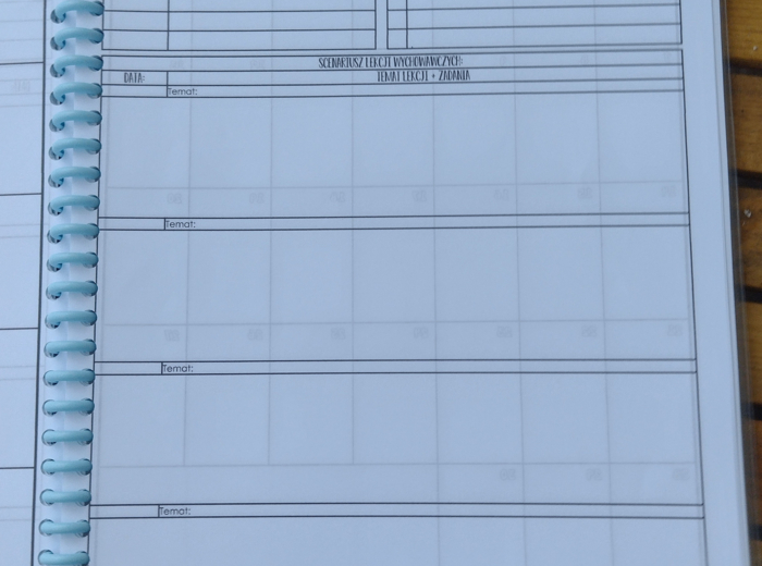 Planner nauczyciela 2024/2025 do samodzielnego druku