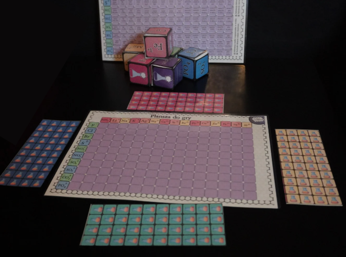 Klasa 7 i 8. Chemia. Gra planszowa - "Słone kości"