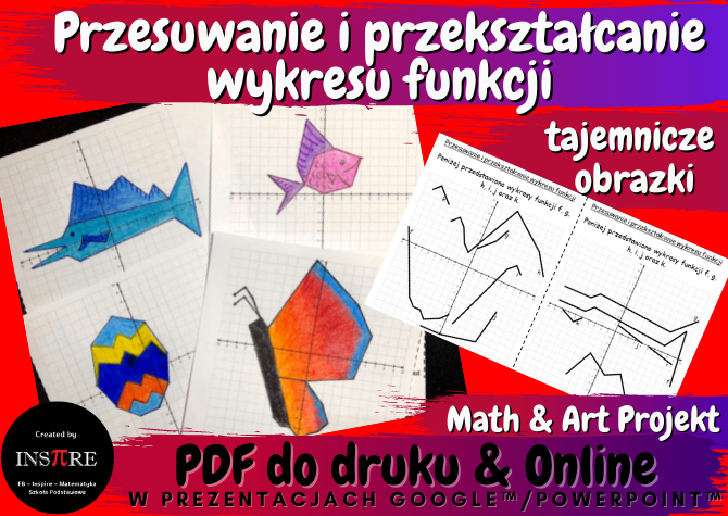 Przesuwanie i przekształcanie wykresu funkcji: tajemnicze obrazki. Projekt Math & Art.