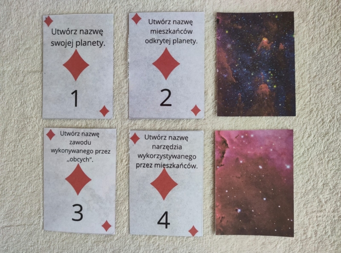 Neologizmy - karty do gry - zadania