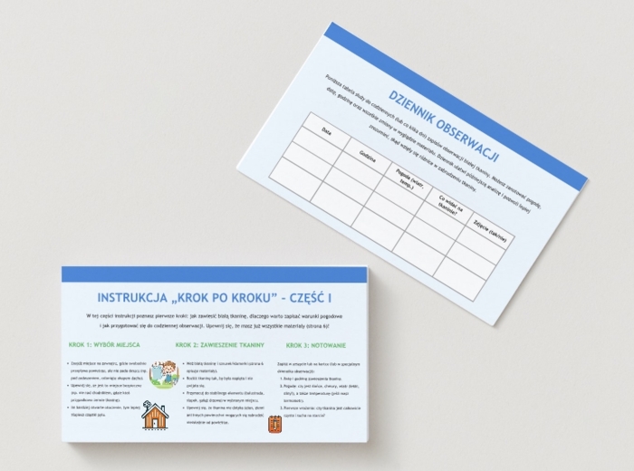 Badanie zanieczyszczenia powietrza w okolicy (zawieszenie białej tkaniny i obserwacja osiadającego pyłu).