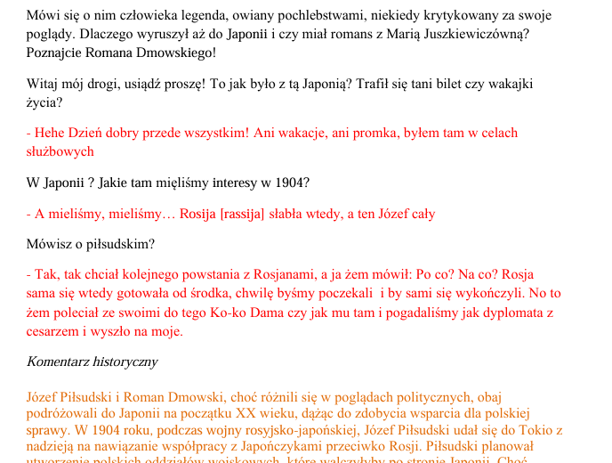 Spotkanie z Historią! 11 listopada 1918 r. - autorski scenariusz przedstawienia + dekoracje