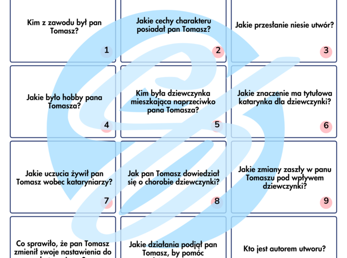 Katarynka – Pytania i Odpowiedzi – angażujące karty pracy dla uczniów szkoły podstawowej