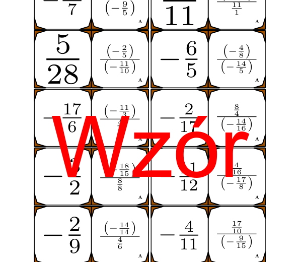 Domino - Ułamki złożone dodatnie i ujemne | matematyka