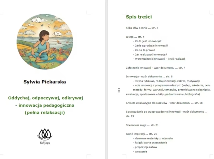 Innowacja Oddychaj, odpoczywaj, odkrywaj + scenariusze