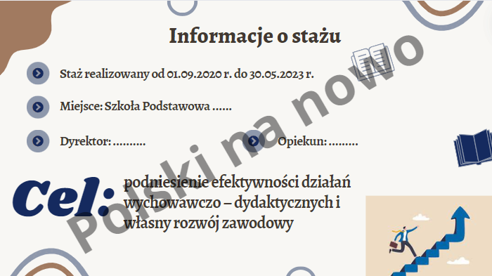 Prezentacja-awans zawodowy-nauczyciel mianowany-język polski/szablon