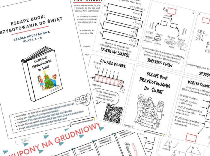 Matematyczny pakiet świąteczny (klasy 4-8)