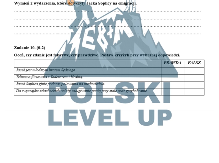 Pan Tadeusz_pakiet 3 elementów+Gratis_Polski Level Up