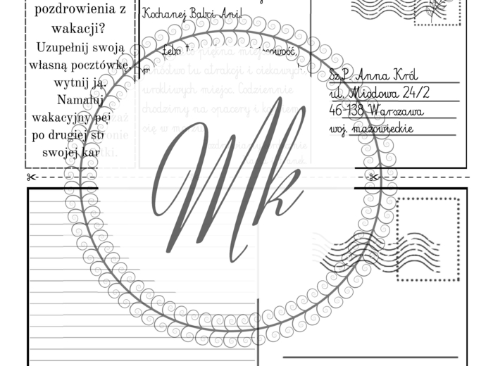 Wakacyjne karty pracy