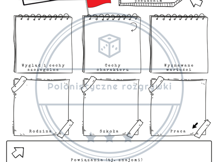 Kamienie na szaniec. Zestaw kart pracy. Bingo