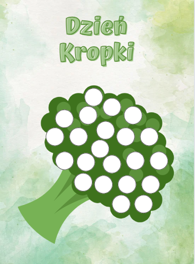 Dzień Kropki obrazki do wyklejania