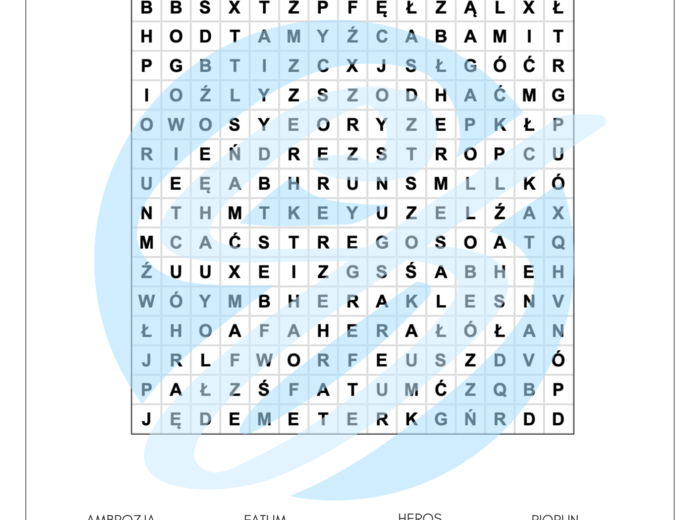 Wykreślanka „Mity” – zabawa i nauka w jednym!