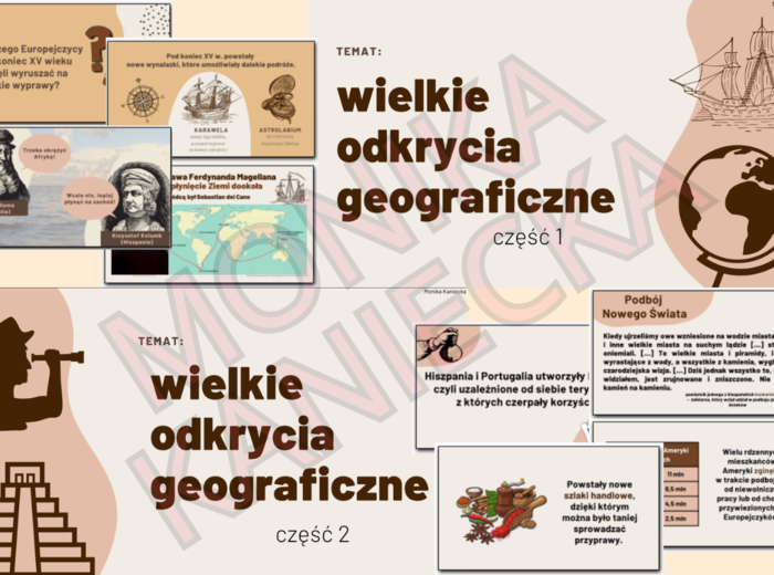 Wielkie odkrycia geograficzne - prezentacja historia klasa 6