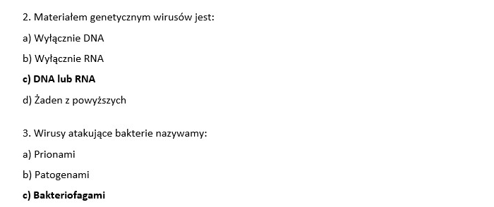 Test- wirusy i ich wpływ na zdrowie człowieka
