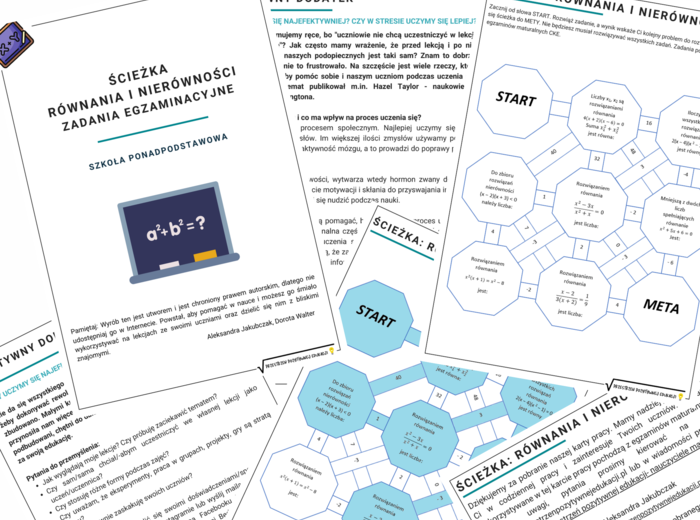 Równania i nierówności - ścieżka/labirynt