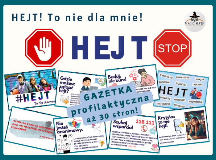 "HEJT! To nie dla mnie!" Gazetka szkolna do druku - 30 stron!