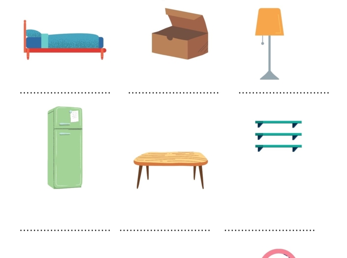 Furniture - nazwy mebli.