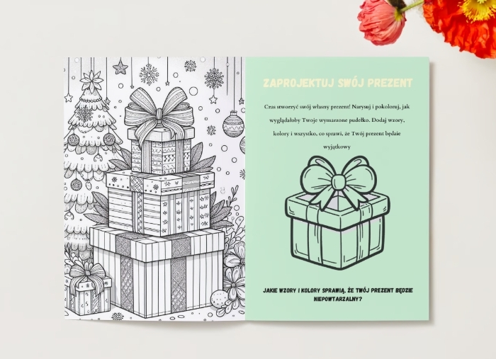 Kolorowanki. Prezenty