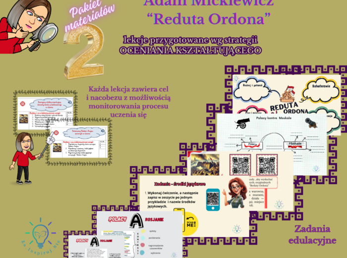 Reduta Ordona- karty pracy, zadania, AI- pakiet materiałów