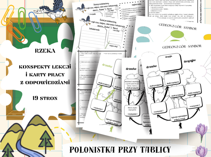 Powieść „Rzeka” Emilii Kiereś – kompleksowy pakiet scenariuszy lekcji i kart pracy z propozycją odpowiedzi (krytyczne myślenie & gotowe materiały)