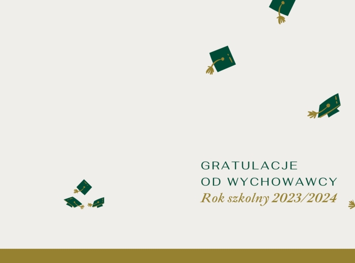 Kartki gratulacje od wychowawcy na zakończenie roku szkolnego / zakończenie szkoły