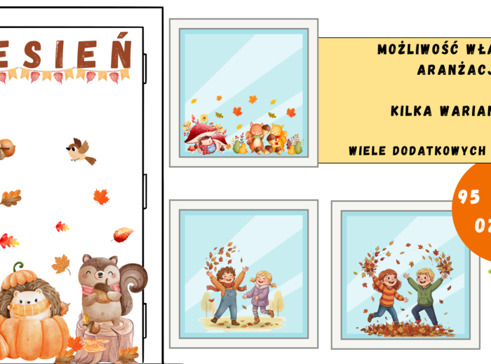 PROMOCJA! Dekoracje jesienne – 95 stron ozdób, możliwość własnej aranżacji, bardzo dużo ozdób
