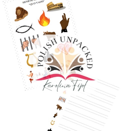 Ikony (obrazki) do lektury "Quo vadis" Henryka Sienkiewicza, język polski, egzamin ósmoklasisty, lektura obowiązkowa klasa 7-8