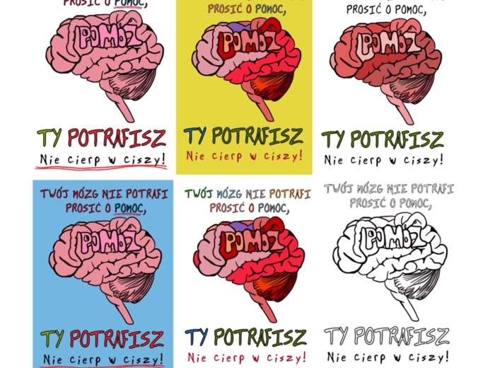 Plakat - Dbaj o mózg - kolorowanka a4 i xxl 9 części