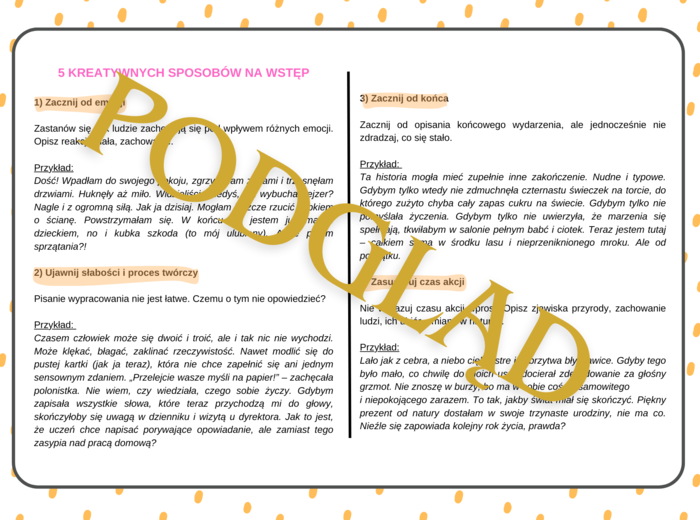 Sposób na opowiadanie - poradnik, ćwiczenia, karty pracy