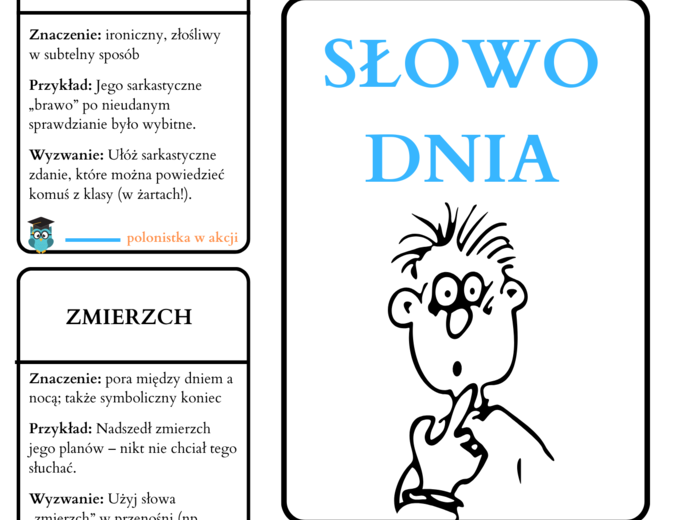 Karty SŁOWO DNIA