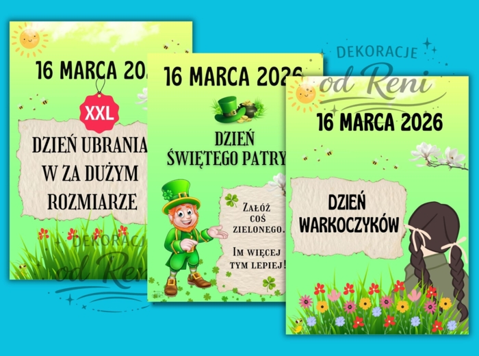 Odliczajmy do wiosny!-14 propozycji -  w 5 wariantach z różnymi datami (16.03 – 20.03)-ponad 100 stron!!!