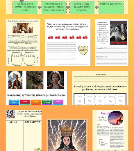 Angażuj swoich uczniów- stacje zadaniowe do lektury ,,Balladyna"