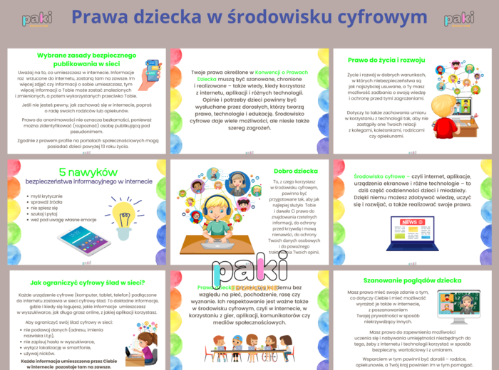 Dzień Bezpiecznego Internetu //Prawa dziecka w środowisku cyfrowym, bezpieczeństwo w internecie - zgodne z polityką oświatową na r. 24/25 - gazetka profilaktyczna