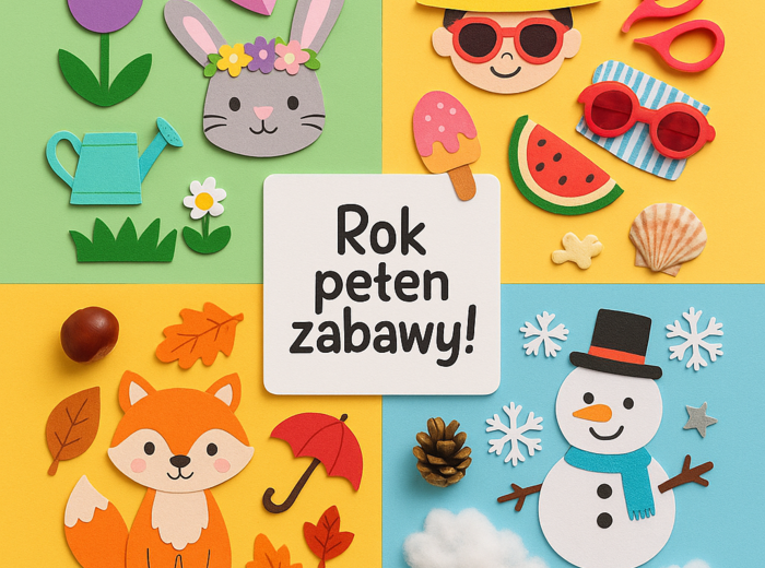 Wycinanki tematyczne. Pory roku. Zwierzęta. Figury geometryczne