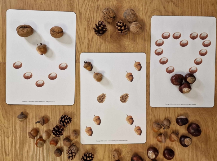 Wzory do układania - dary jesieni