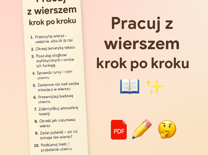 Zakładka: Jak pracujemy z wierszem?