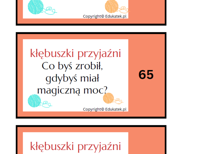 Kłębuszki przyjaźni – gra integracyjna