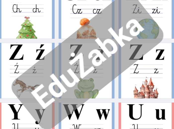 Alfabet - plansze edukacyjne, gazetka