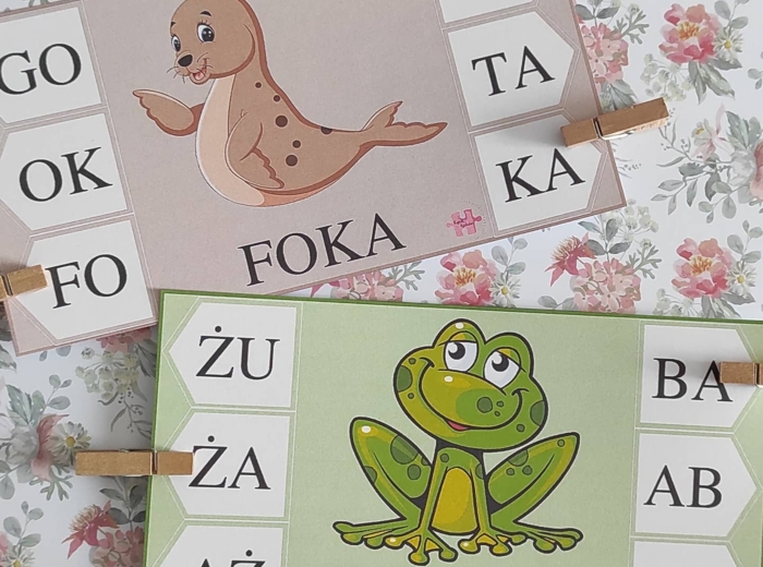 Klamerkowe zabawy - SYLABY